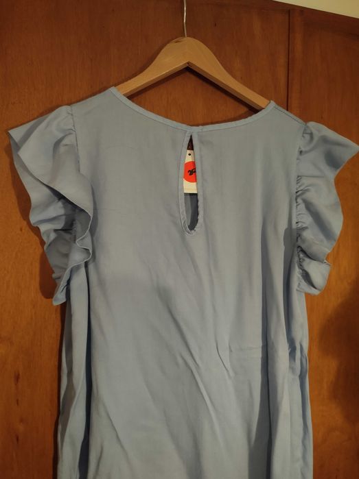 Vestido Confortável Azul Bebe
