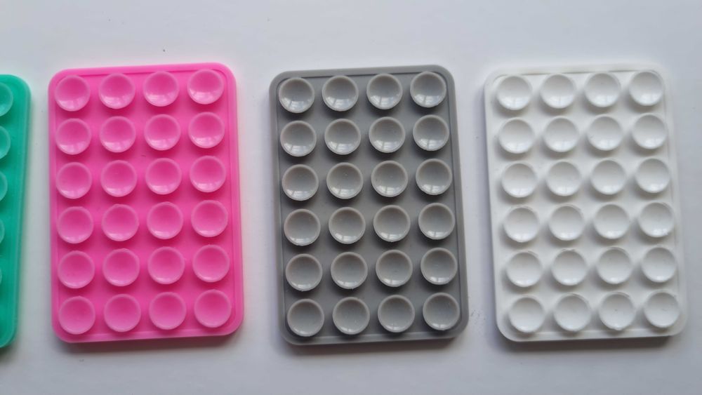 Pack de 7 Suportes de Ventosa em Silicone para Telemóvel