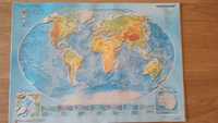 Duża podkładka na biurko mapa świata