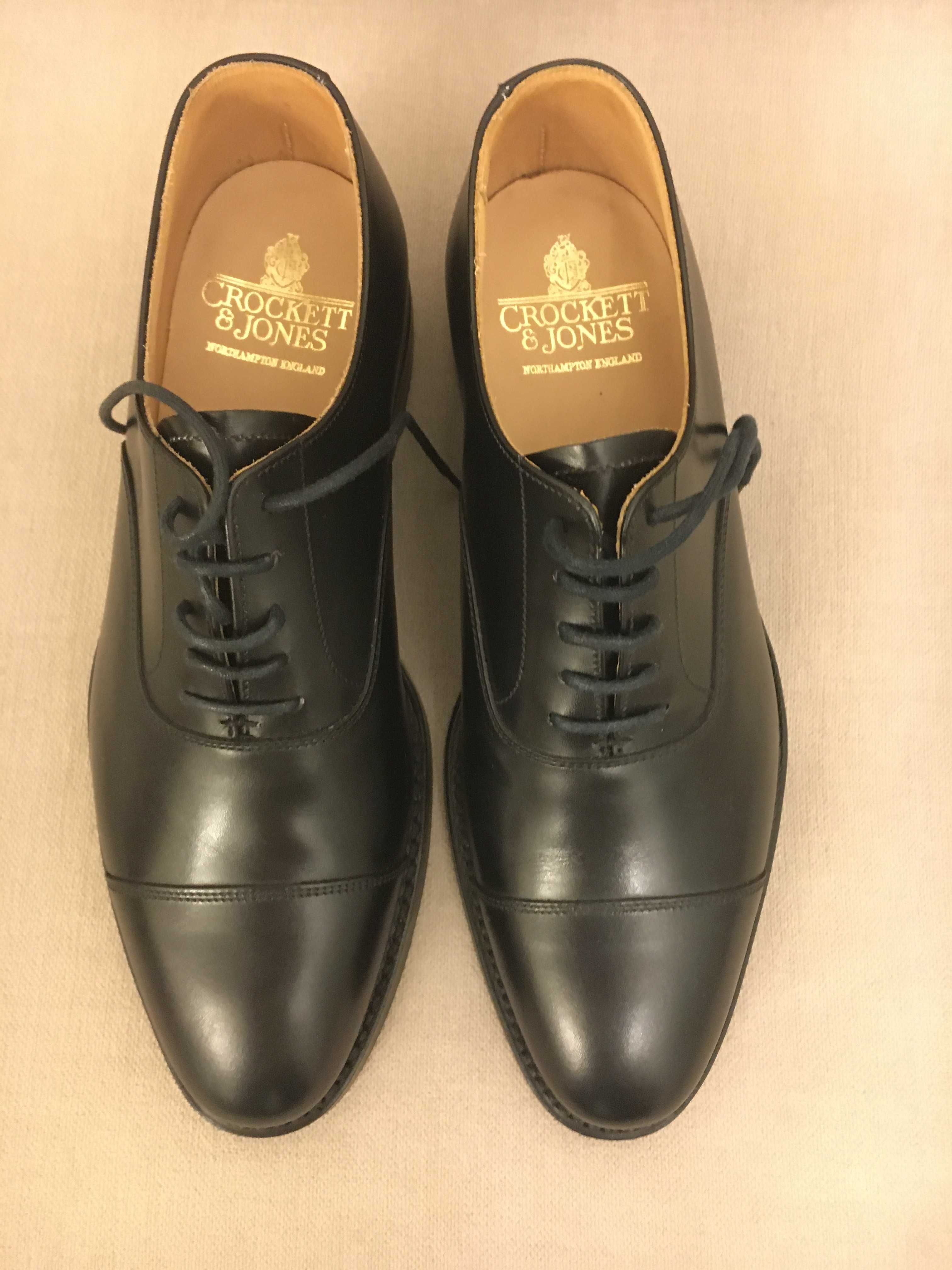 Nowe luksusowe wizytowe buty męskie Crockett & Jones typu oxford