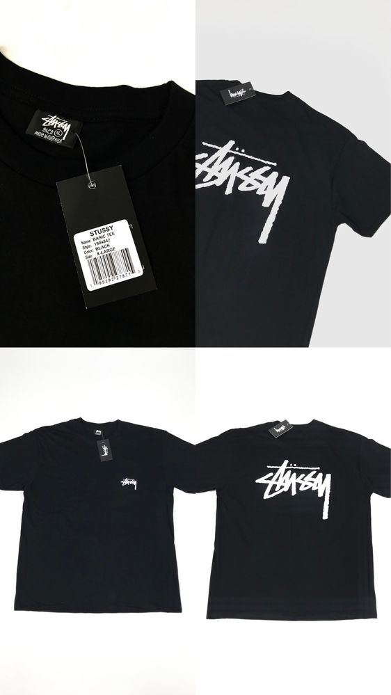 Футболка Stussy,ОРИГИНАЛ,рр С,М,Л,ХЛ,ХХЛ,Чёрная,Белая,Биг Лого,Стуси