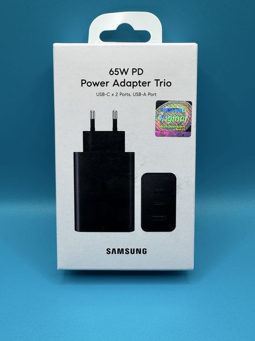 Зарядний пристрій Samsung 65W PD Power Adapter Trio (EP-T6530)