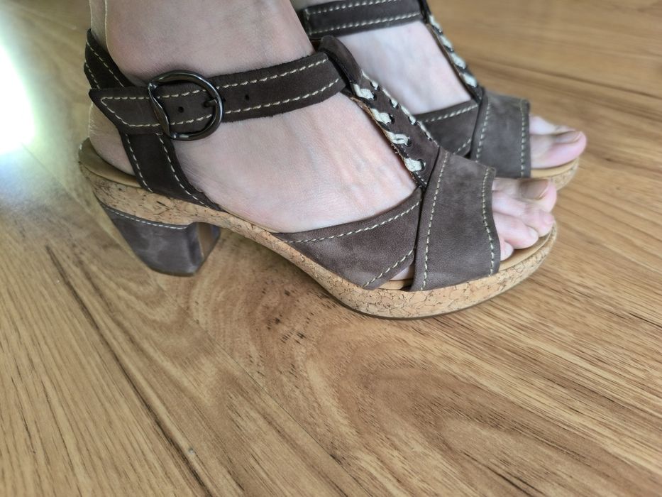 Skórzane sandałki Gabor rozm 38,5 stan bardzo dobry