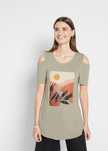 B.P.C t-shirt odkryte ramiona z nadrukiem ^40/42