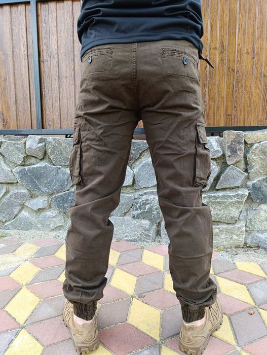 Штани на манжетах чоловічі джогери iteno олива чорні сірі сині...