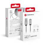 FORCELL F-ENERGY Metal C236 kabel USB A do Lightning 2,4A 12W 1 m