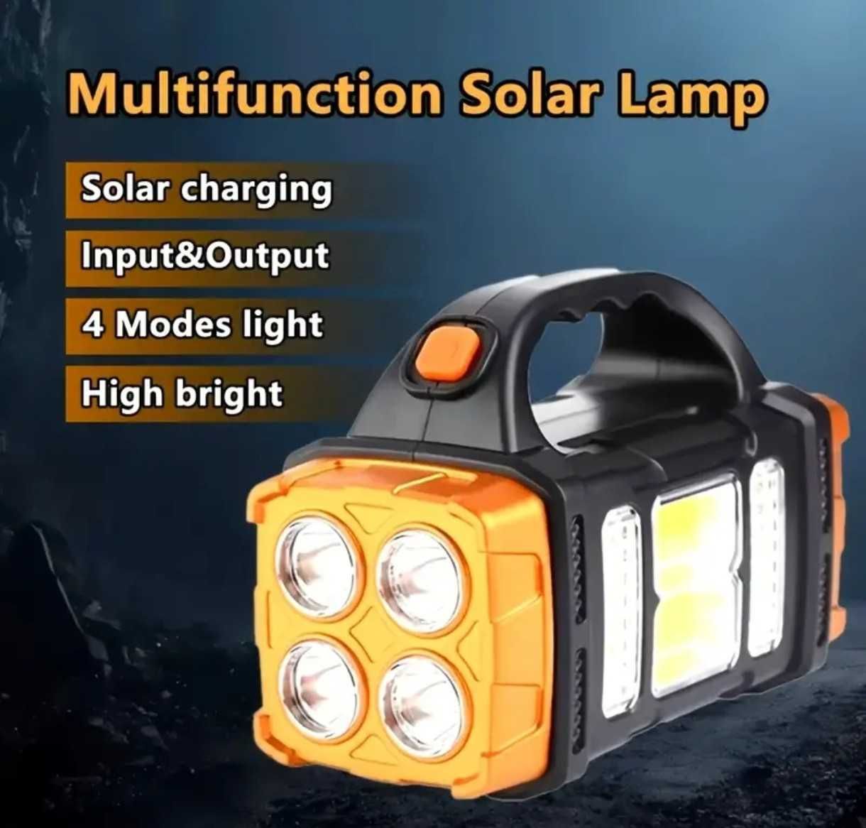 Багатофункціональний LED ліхтарик сонячна батарея.