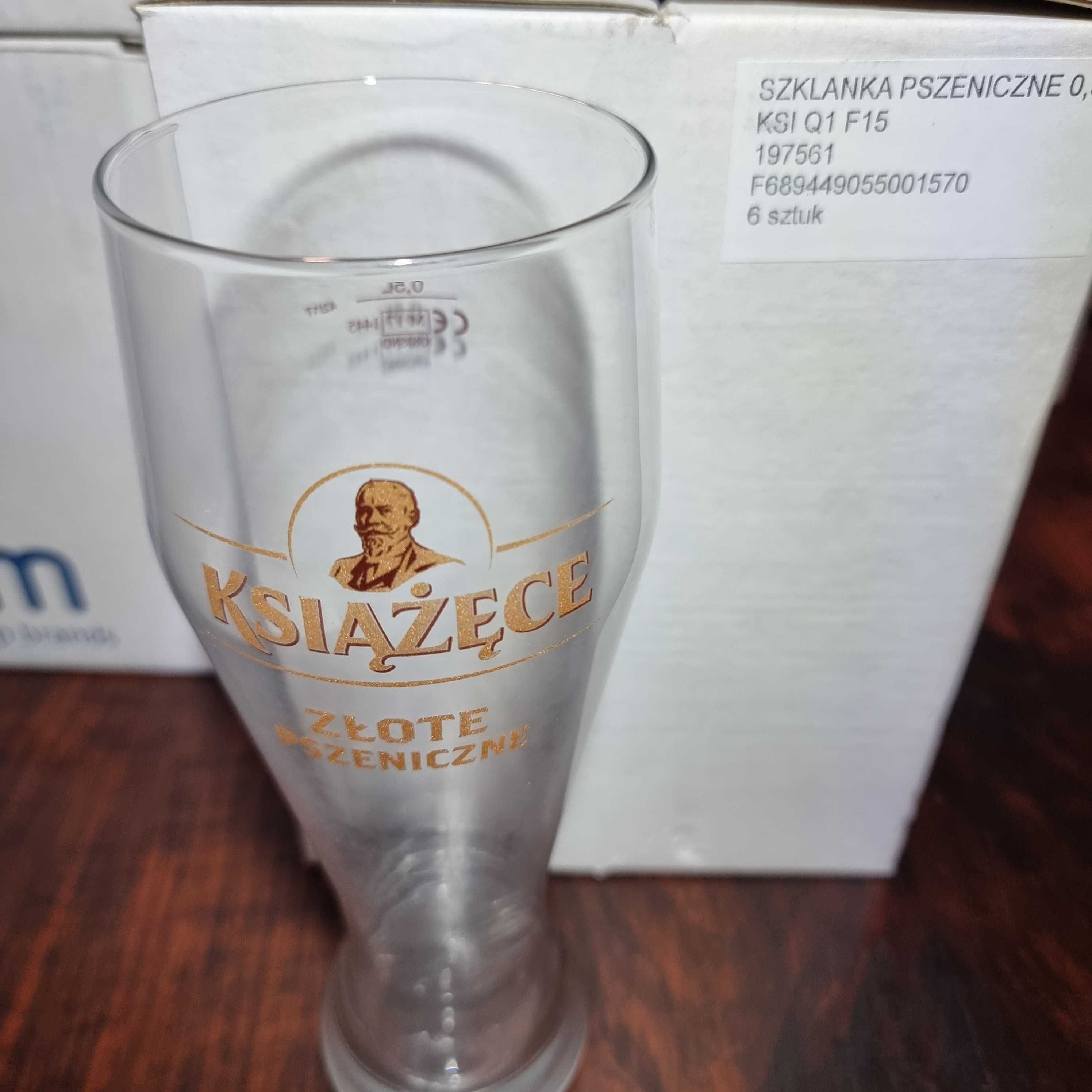 KSIŻĄŻĘCE nowe kolekcjonerskie szklanki do piwa, nieużywane