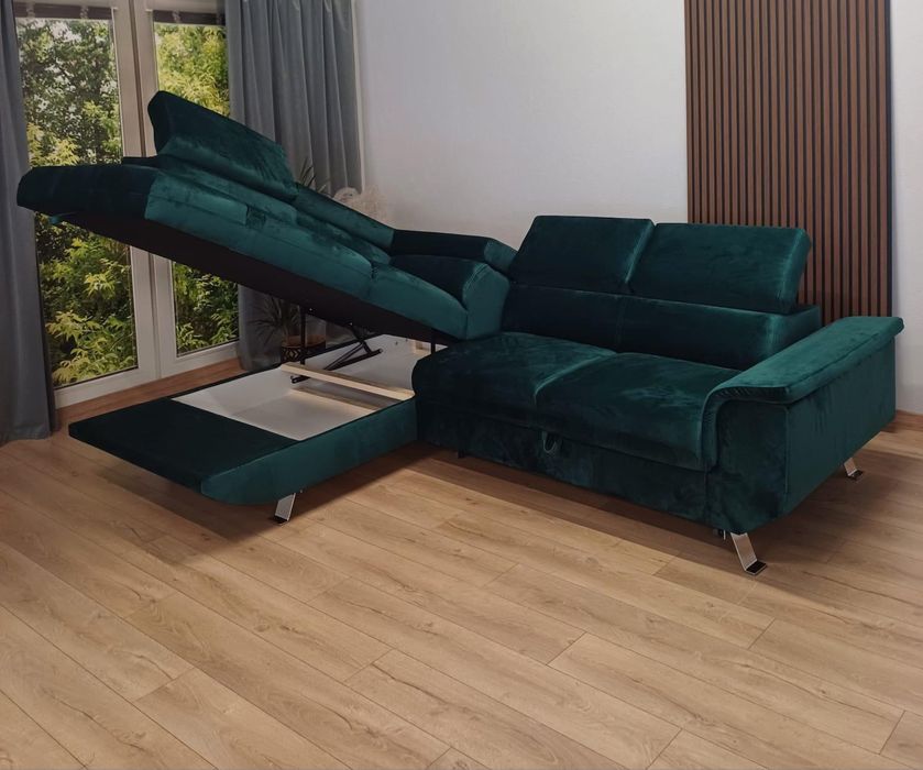 Naroznik Rio Funkcja spania Wybor tkaniny Nowosc