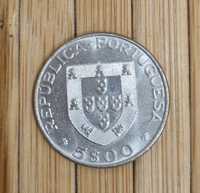 7 moedas de 1977 de 5,00 escudos centenário da morte de Alexandre Herc