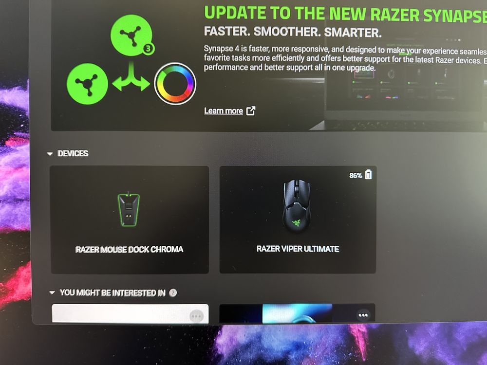 Myszka Razer Viper Ultimate i Dock