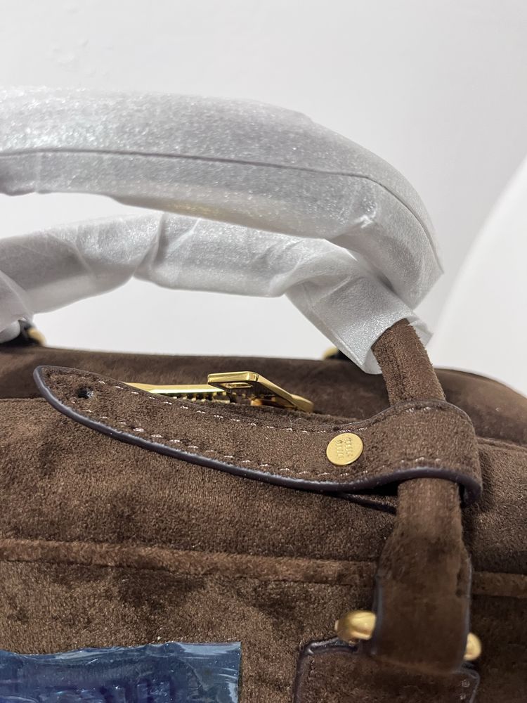 Torebka Miu Miu suede brown nowa