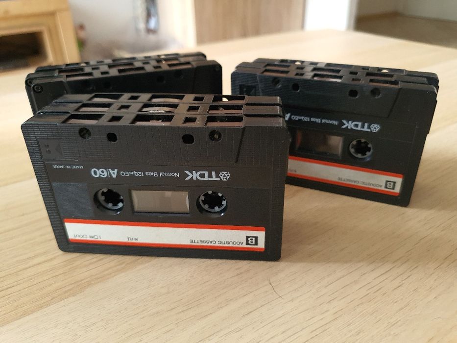 Kasety magnetofonowe TDK.