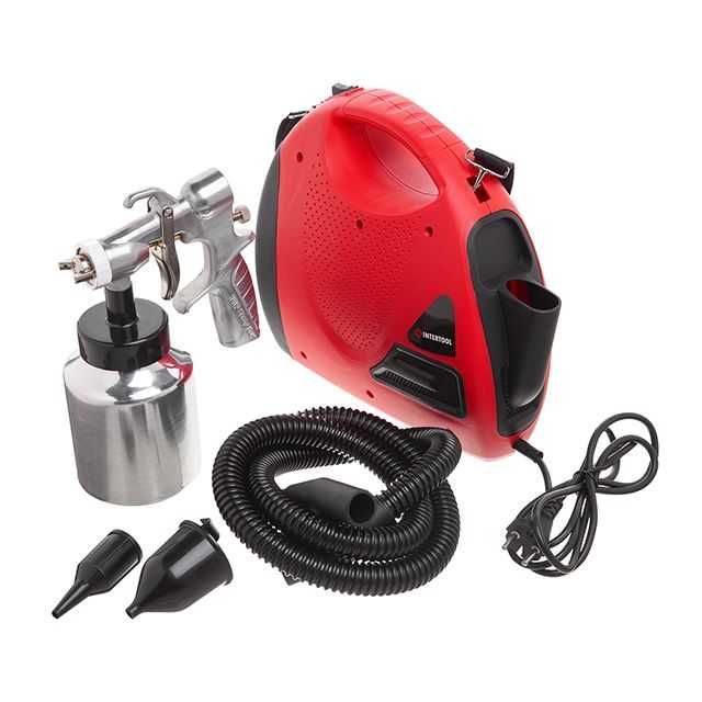 Краскопульт электрический. HVLP 600 Вт, форс. 1.8 мм,INTERTOOL DT-5060