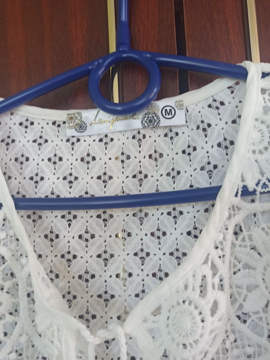 Bluzka szyfonowa uni basic casual