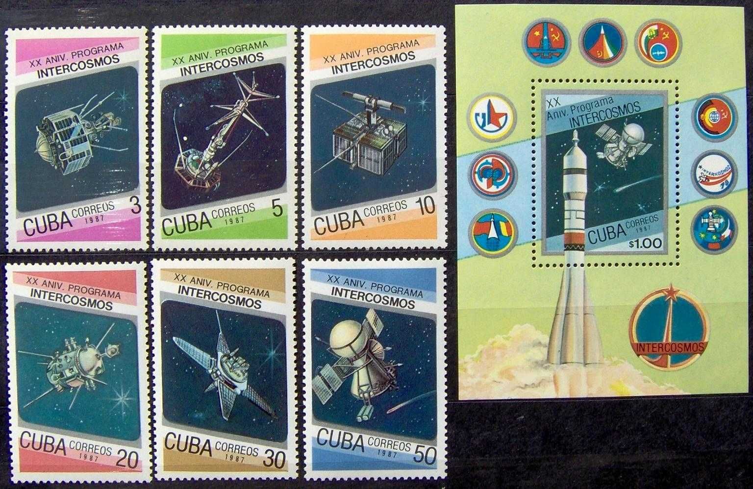 Znaczki Kuba 1987 stan** całe serie