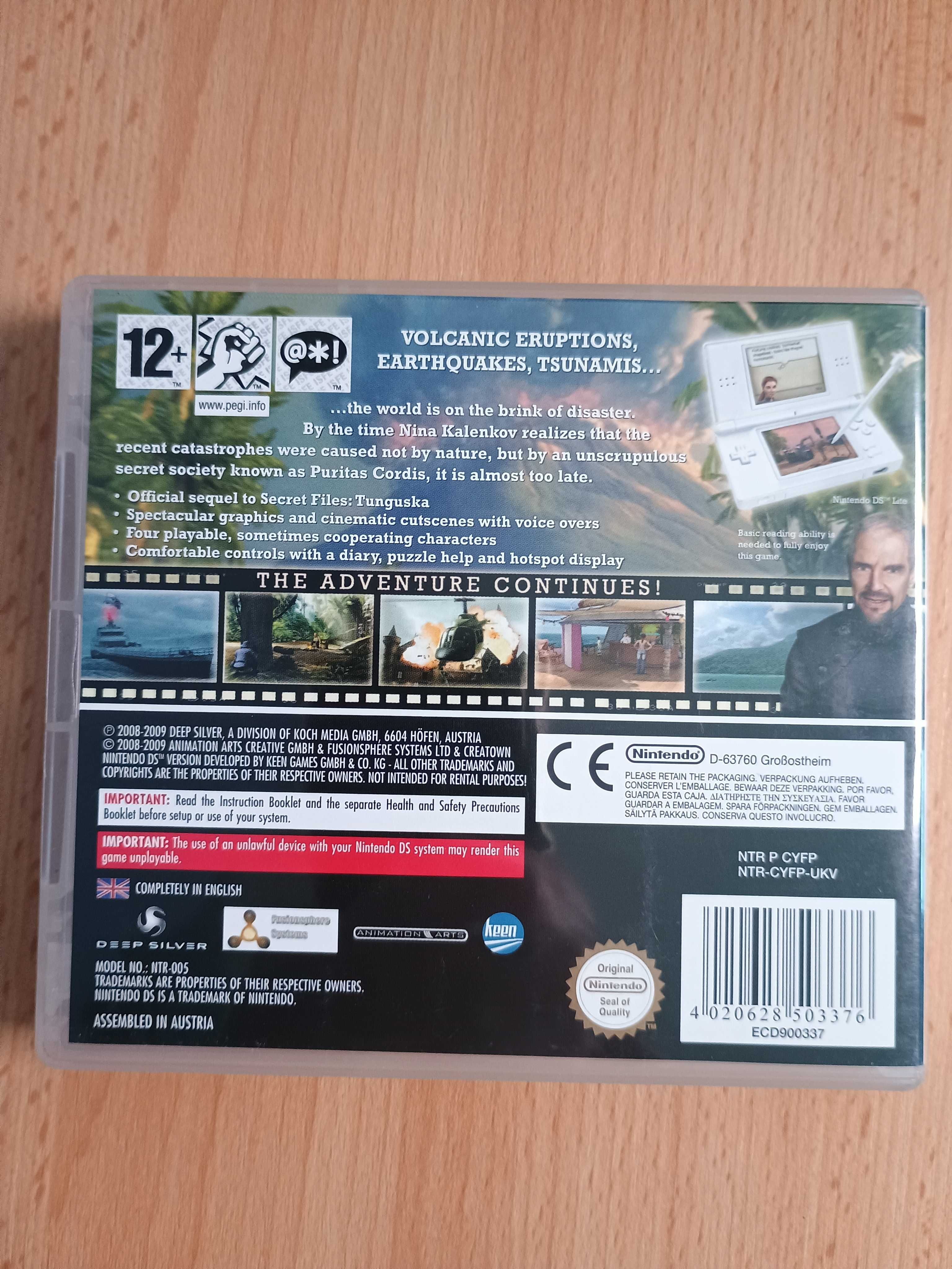 Secret Files 2 Puritas Cordis Nintendo DS angielska komplet