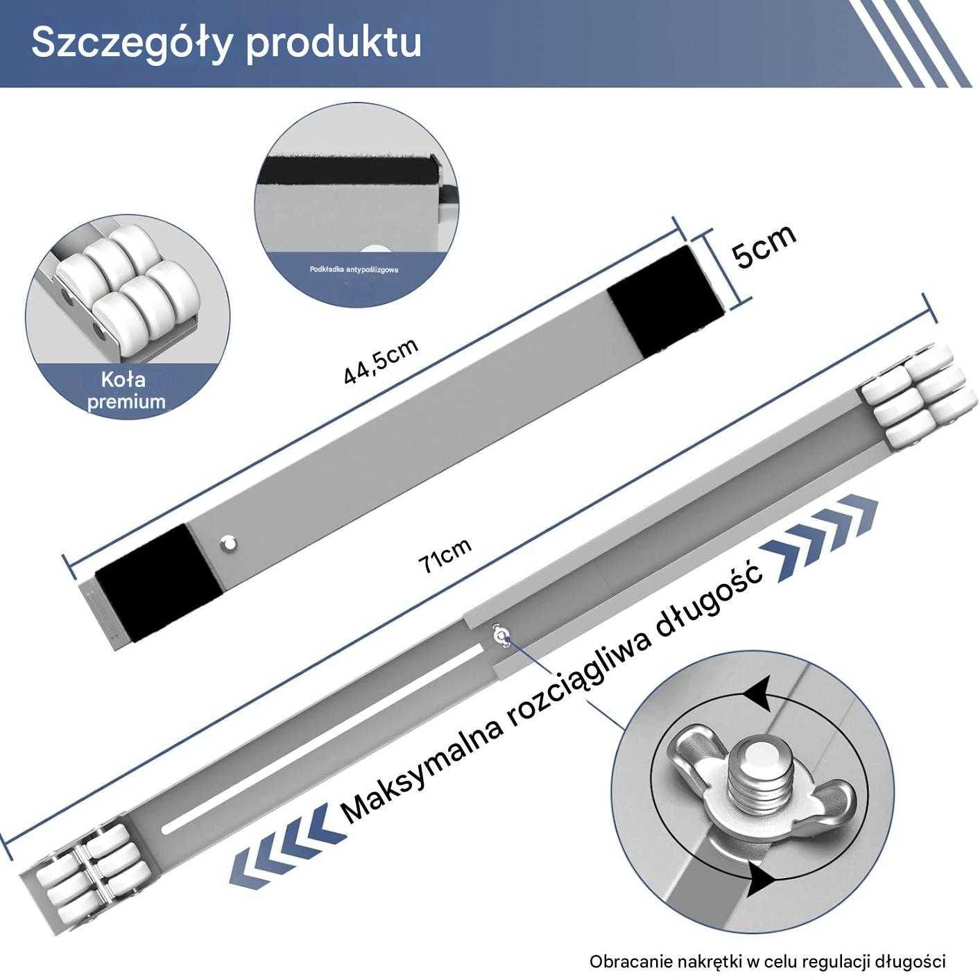 Podstawa Ruchoma Pod Pralkę Lodówkę Szafkę Stojak na Kółkach 300KG