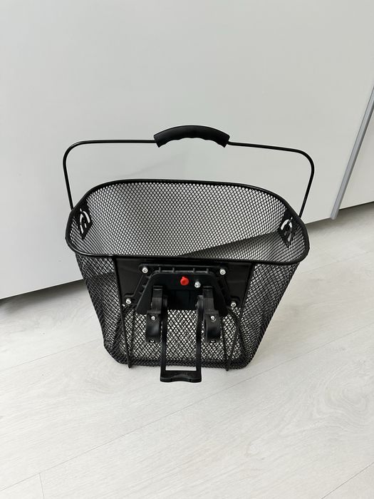 nowy kosz przedni na rower metalowy czarny koszyk do roweru miejskiego