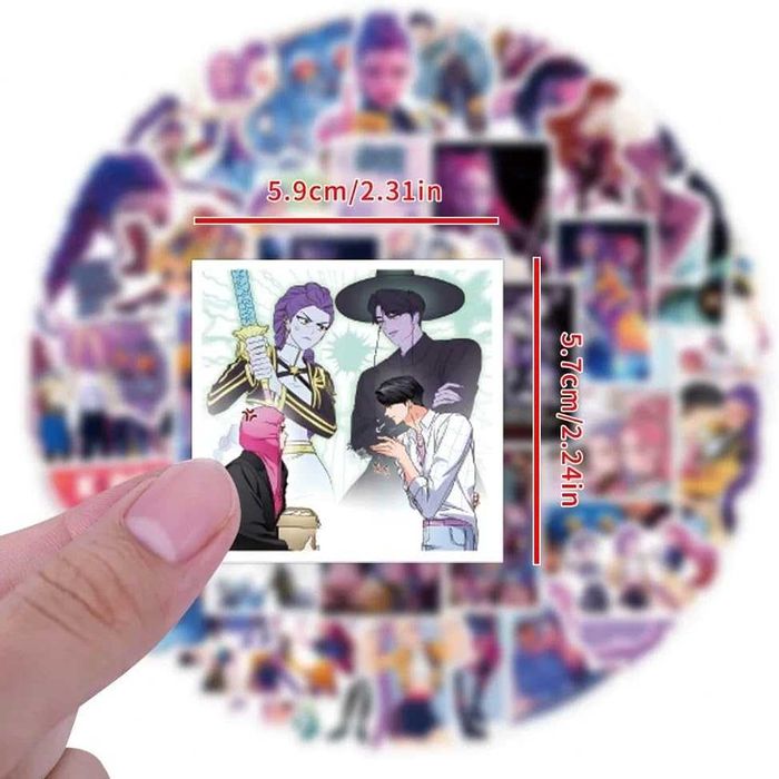 KPOP ŁOWCZYNIE DEMONÓW Naklejki 110 Naklejek Wodoodporne WINYL