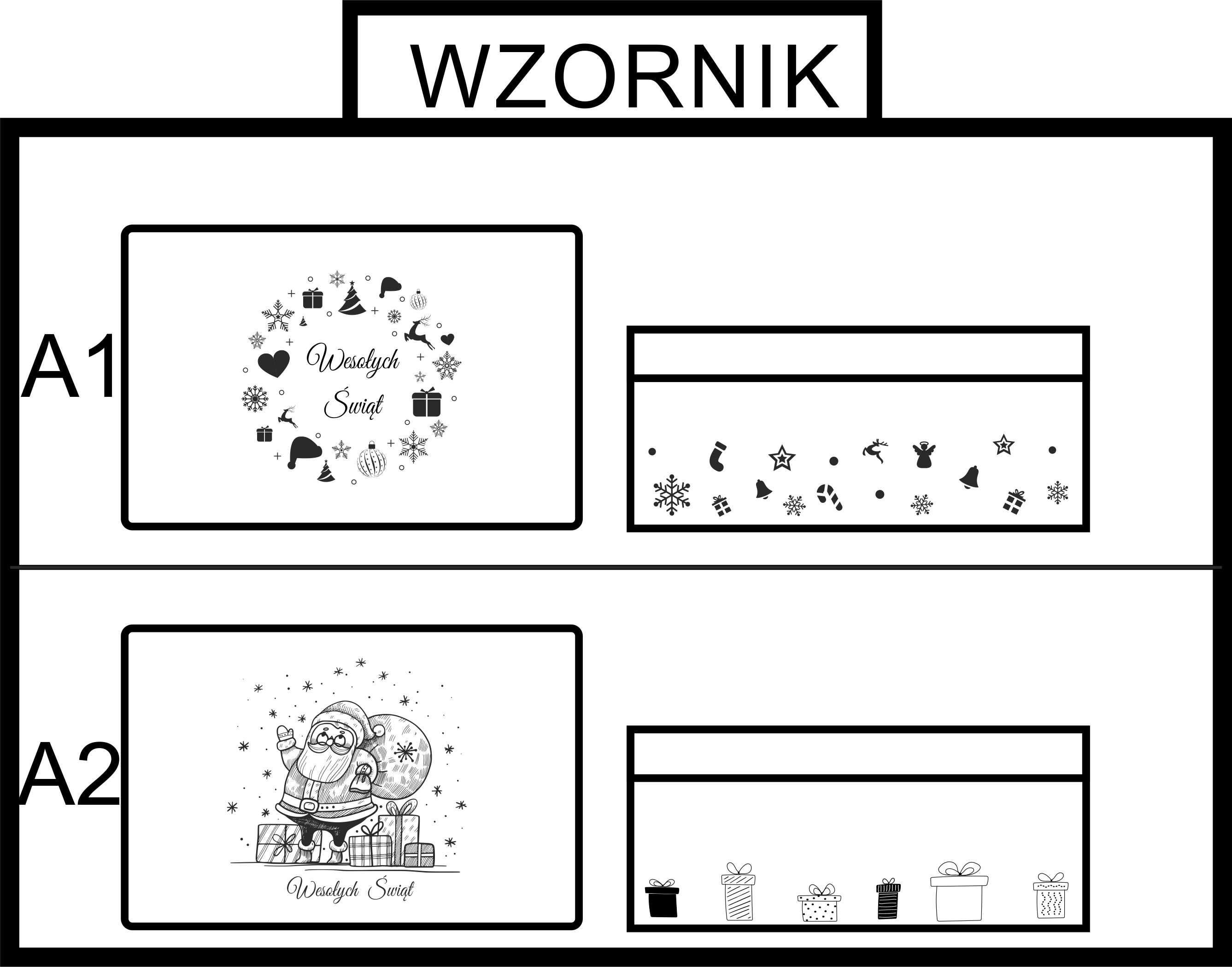 Skrzynka Drewniana Wesołych Świąt - Mikołaj / Boże Narodzenie