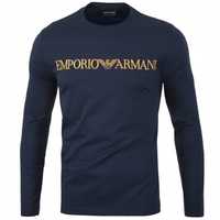 Emporio Armani Longsleeve Z Haftowanym Logo Granatowy /M