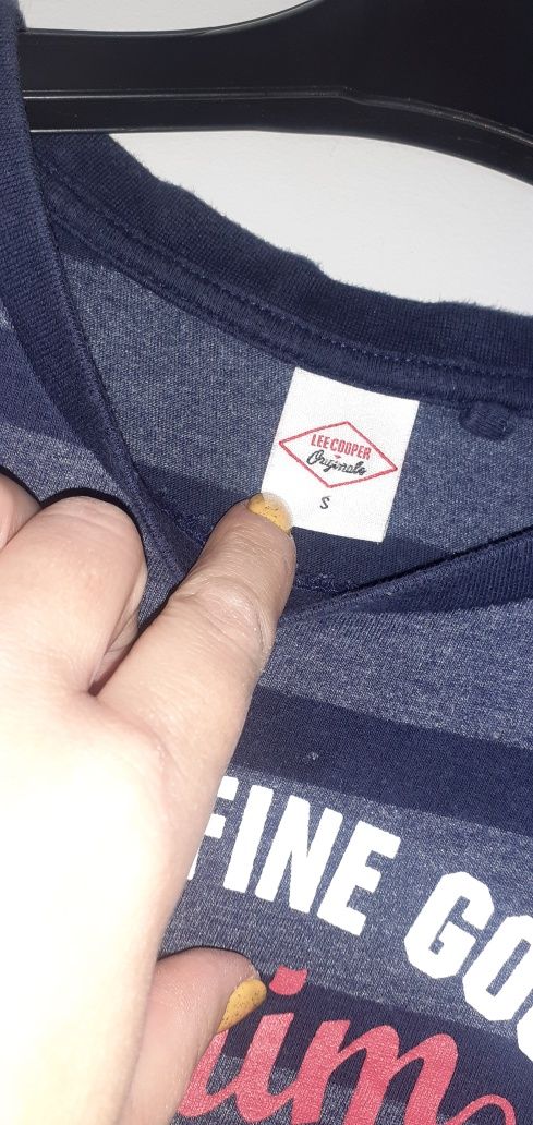 Lee Cooper Logo Koszulka Granatowa rozm S