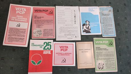 9 Folhetos politicos - Anos 70