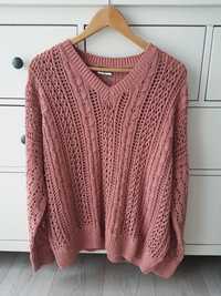 Piękny szenilowy sweter XL Oversize