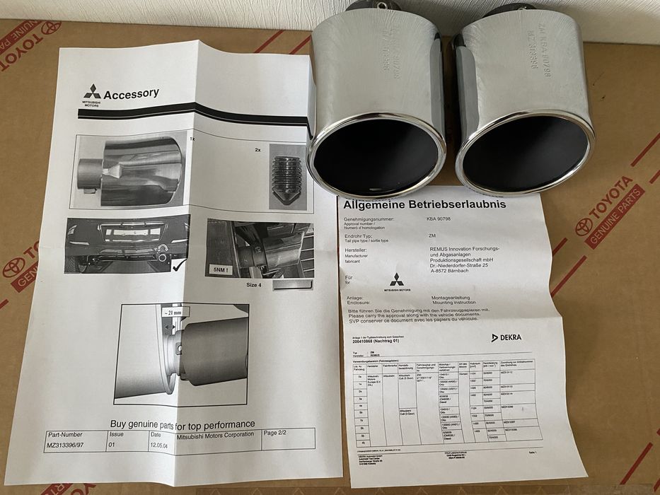 оригінальна насадка Honda, Mitsubishi вихлопої труби нержавійка