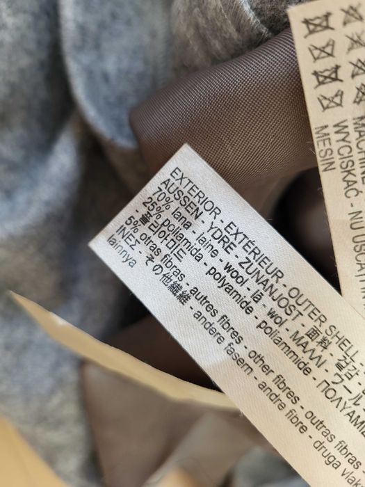 Massimo Dutti 38 szara sukienka wełna