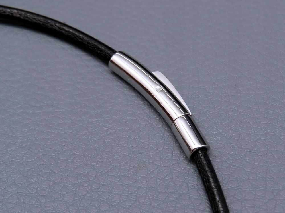 Gruby Rzemień RZEMYK na Szyję + KRZYŻYK Oryginalny BOSTON JEWELLERY