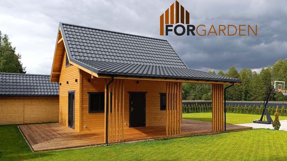 dom drewniany, letniskowy, całoroczny 35m2