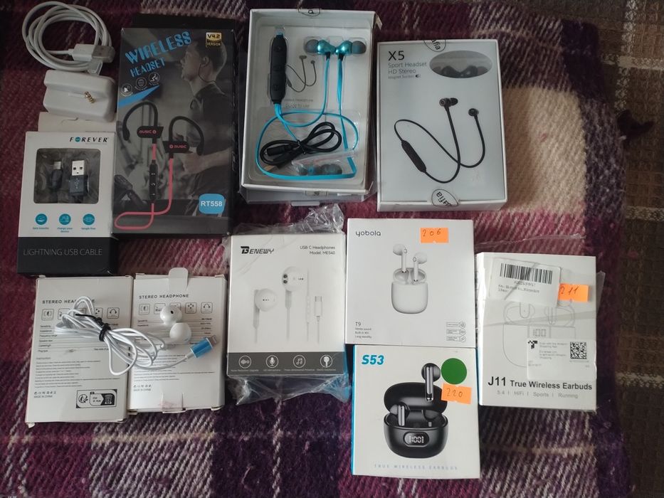 Наушники проводные Bluetooth гарнитуры iPhone Android