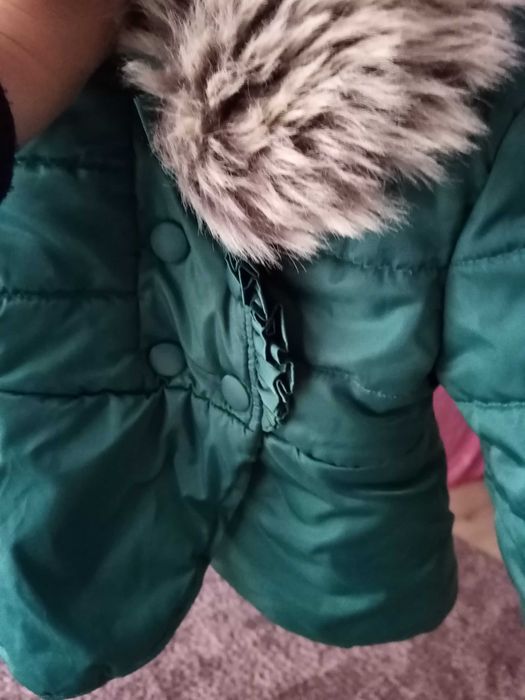 Kurtka Mayoral baby chic wiosna jesień płaszcz falbanki 18m 74-80