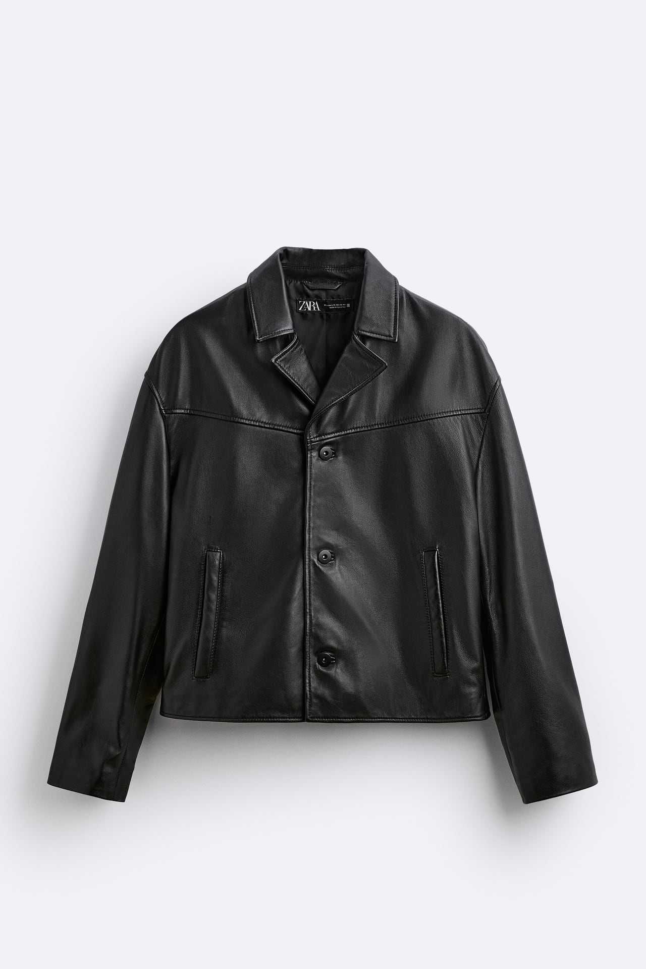 Zara Leather Jacket | Шкіряна куртка з натуральної шкіри | Бренд Zara