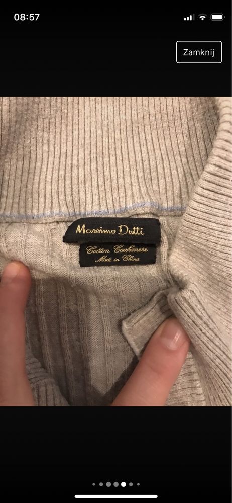 Massimo Dutti sweter kaszmir M