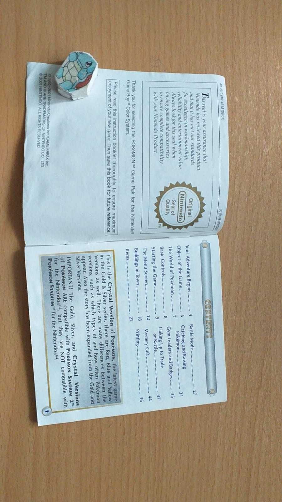 instrukcja książczeka booklet manual pokemon yello
