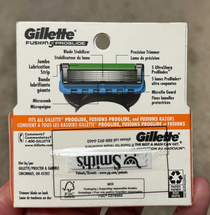 Gillette Fusion5 8шт Оригинал 100% из США