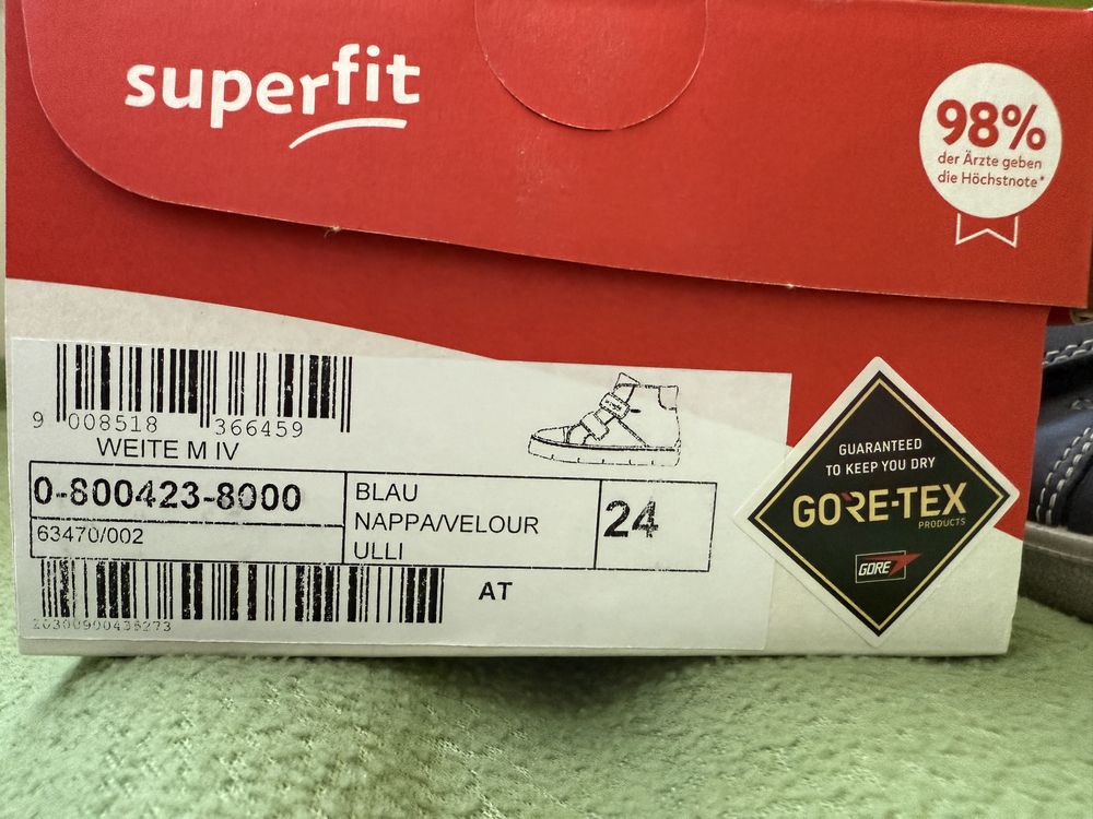 Skorzane buty trzewiki Superfit ocieplone r.24