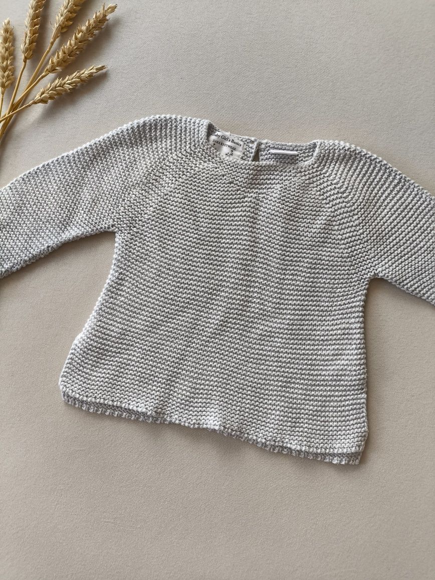 Bawełniany Sweterek sweter pleciony r.74