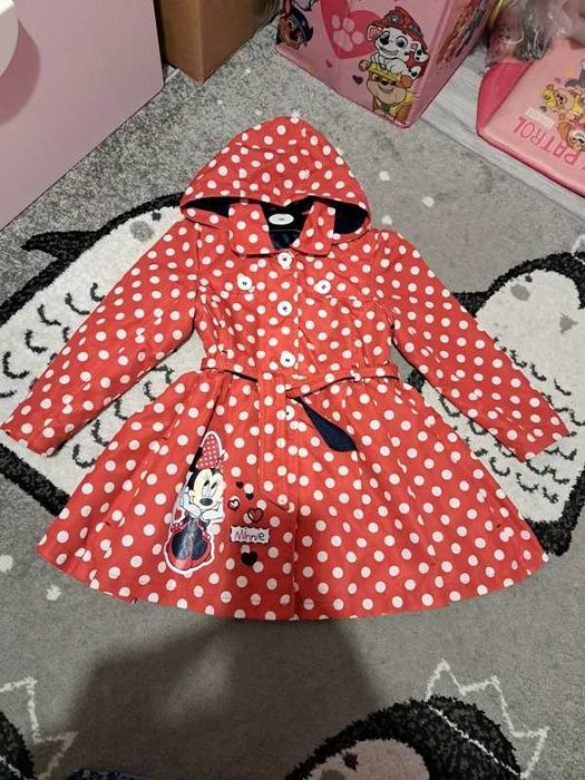 Jesienny płaszczyk Myszka Minnie, M&S, roz.116