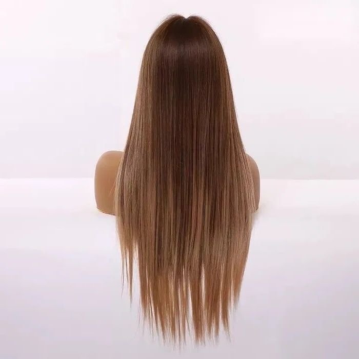 -50% Peruka Proste długie włosy pasemka ombre Naturalny Wygląd OD RĘKI