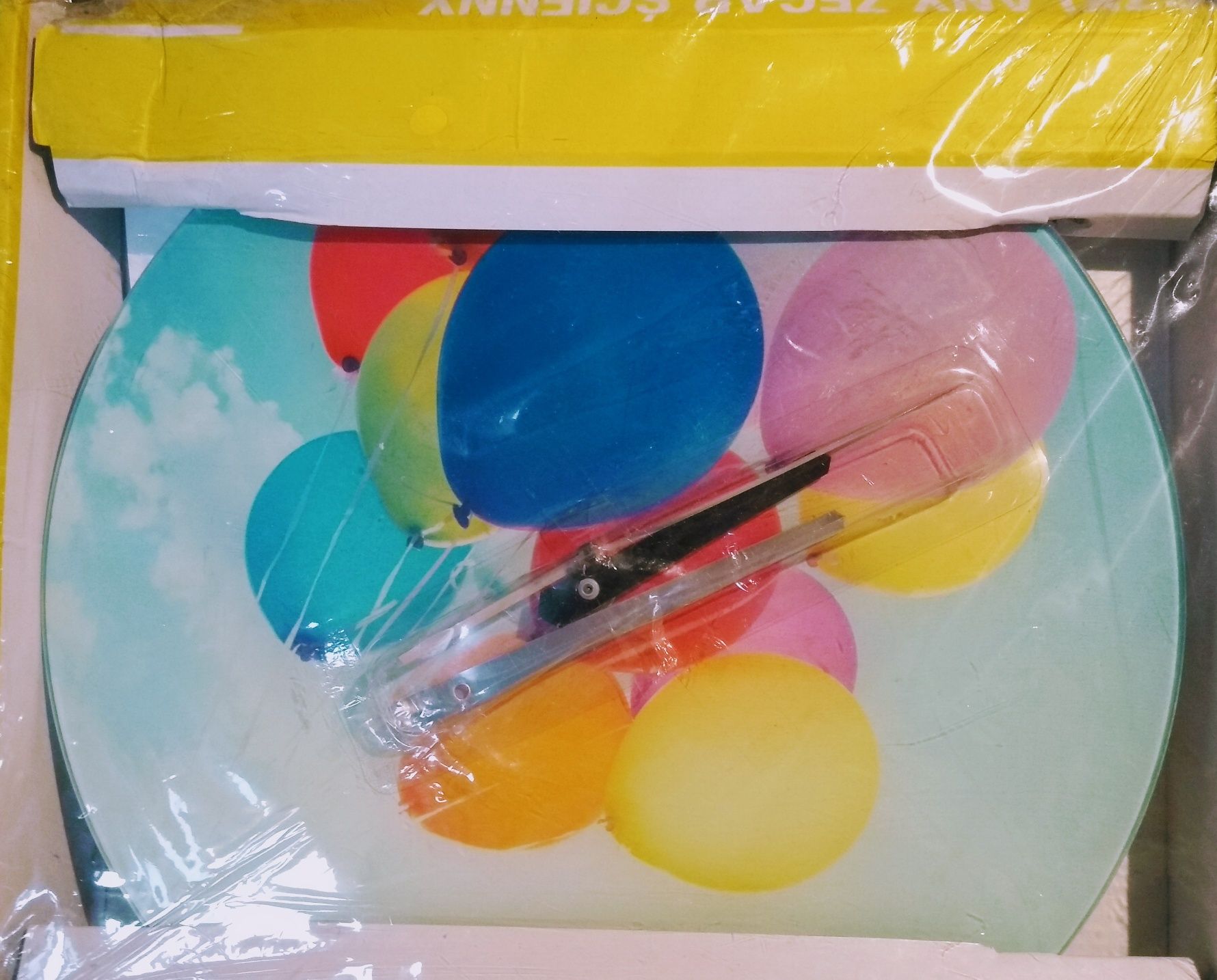 Nowy! SMUKEE - Szklany Zegar. Kolorowe Balony. Szklo. 30m