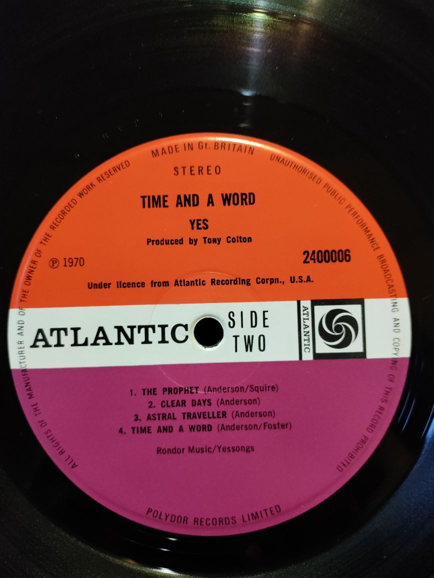 Yes Time And a Word 1970