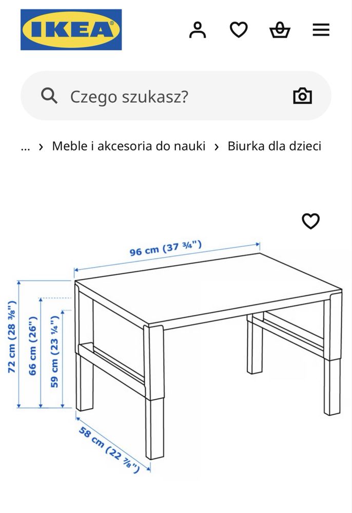 Biurko dla dziwci regulowane Ikea
