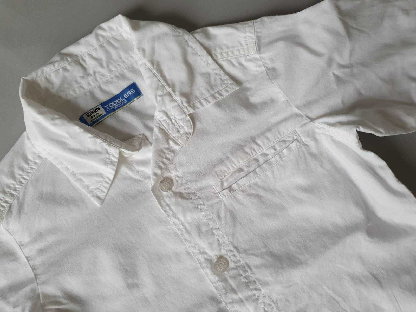 Biała koszula,  jak nowa, rozmiar 110, 4-5l