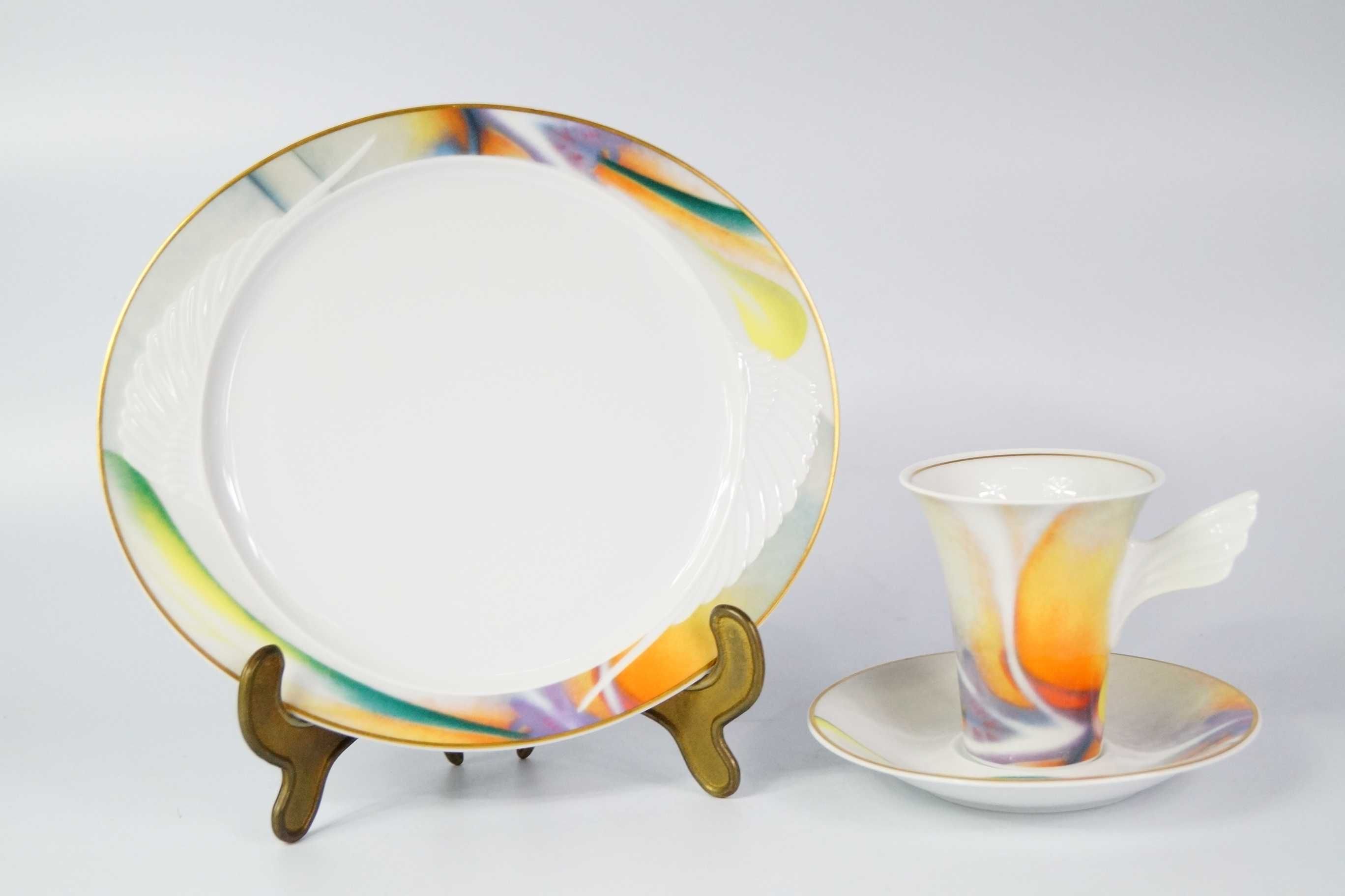 Rosenthal Mythos Versace filiżanka trio zestaw śniadaniowy kawa
