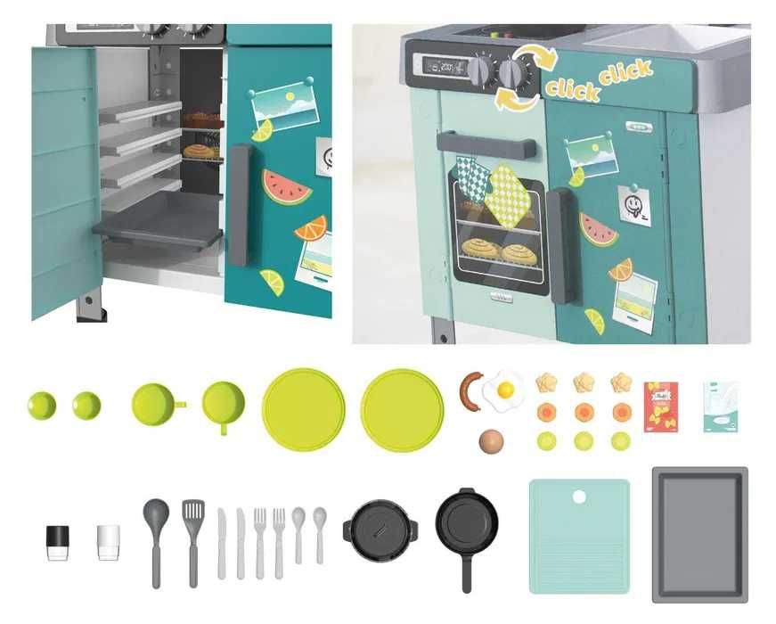 kuchnia dla dzieci duża kuchenka płyta zlew zegar akcesoria LED