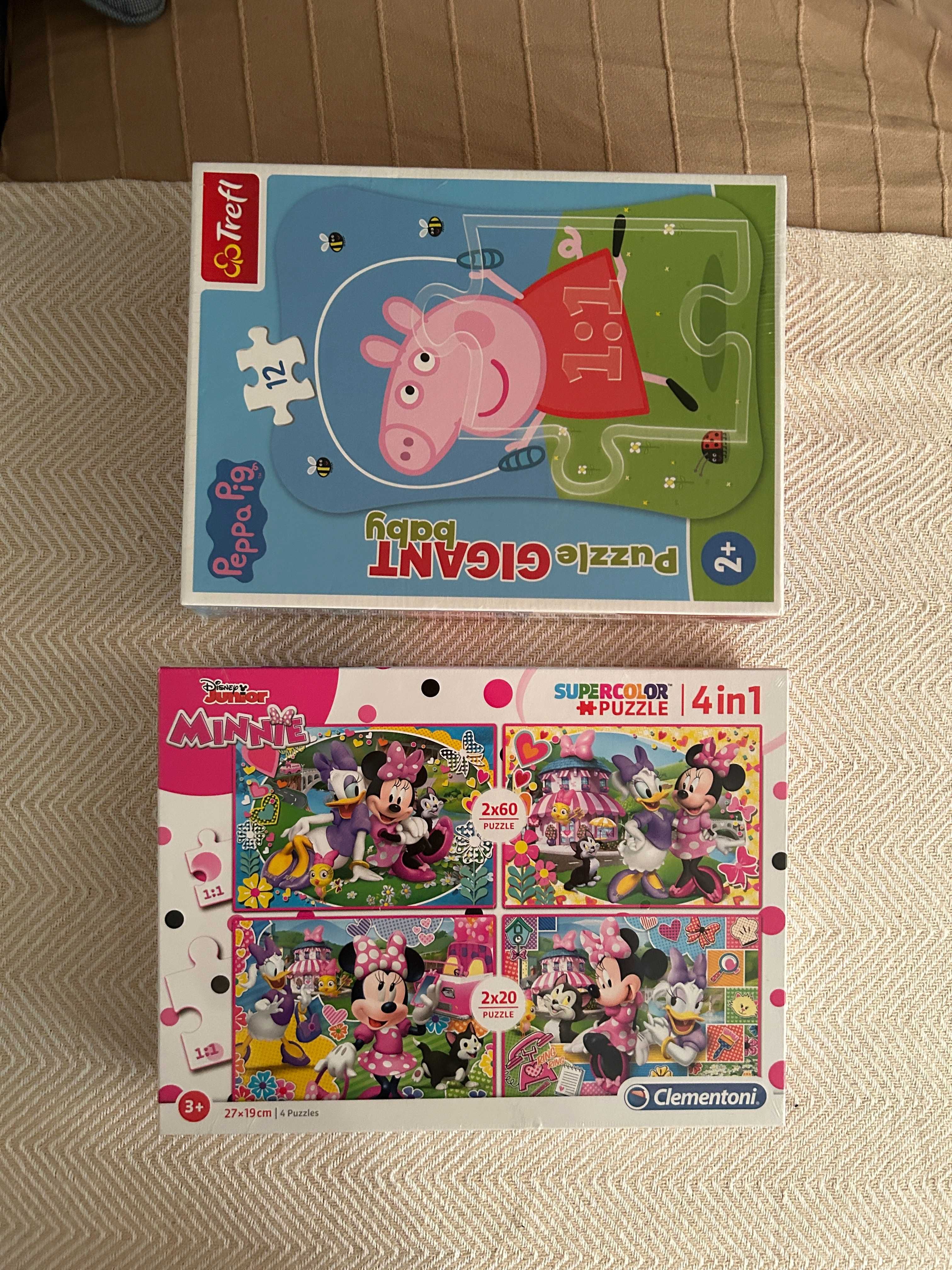 NOWE puzzle dziecięce Myszka Minnie, Świnka Peppa 2/3 lata